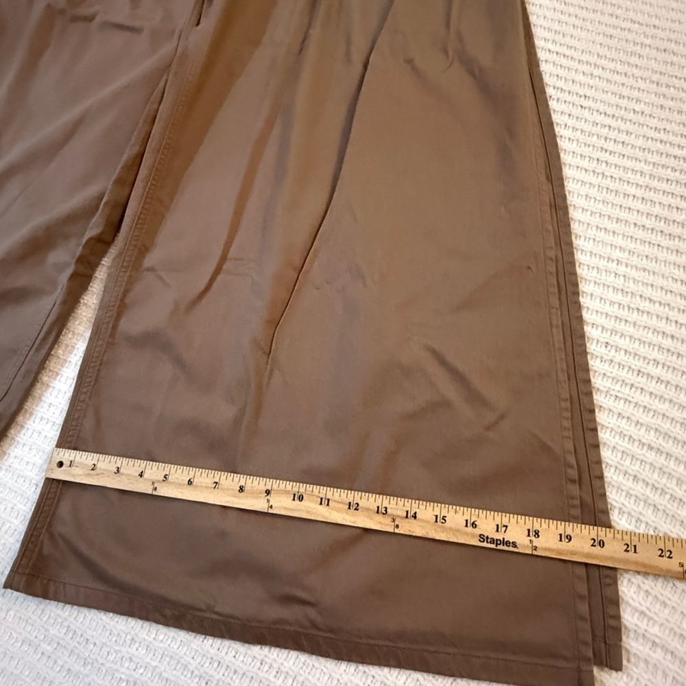 NWT Gloria Jeans Brown Wide Leg Pleated Slit Pants L - Picture 5 of 14